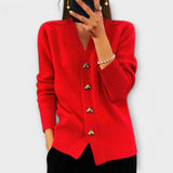 Marij – Ženski pulover s V-izrezom u vintage stilu