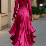 Moretti - Elegantna Duga Haljina Od Satena