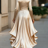 Moretti - Elegantna Duga Haljina Od Satena