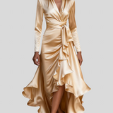 Moretti - Elegantna Duga Haljina Od Satena