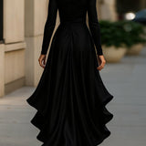 Moretti - Elegantna Duga Haljina Od Satena