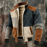 Dario | Topla retro jakna patchwork na patent