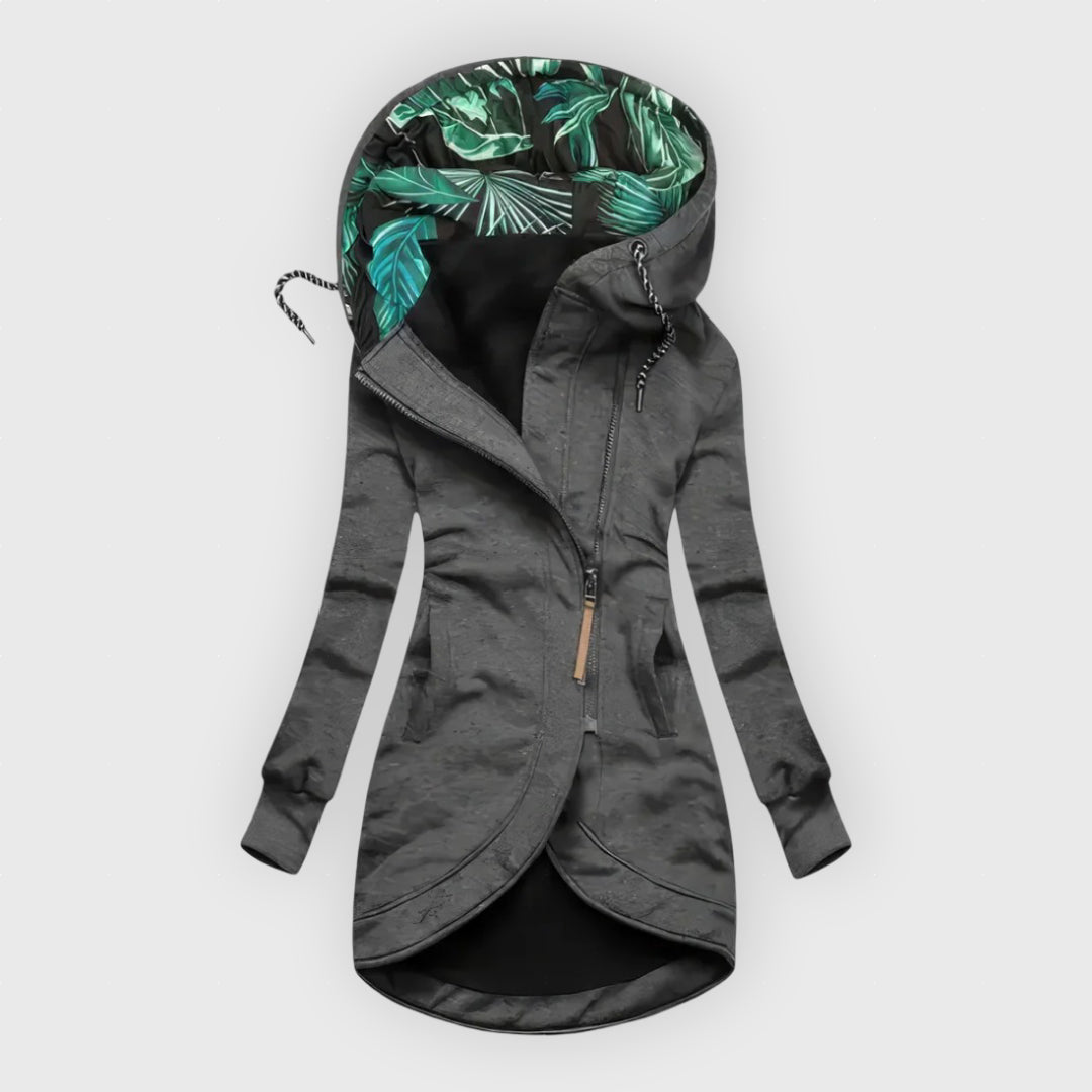 Mirjana | Ženska zimska asimetrična jakna s kapuljačom