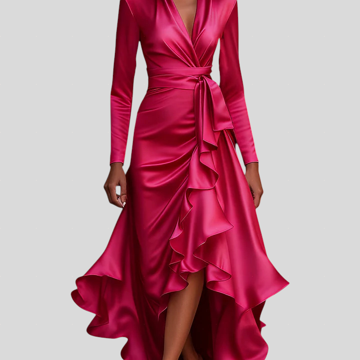 Moretti - Elegantna Duga Haljina Od Satena