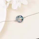 Nastavljivi srebrni narukvica s motivom psa