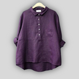 Linen Bluzica Zelena Jednostavnost