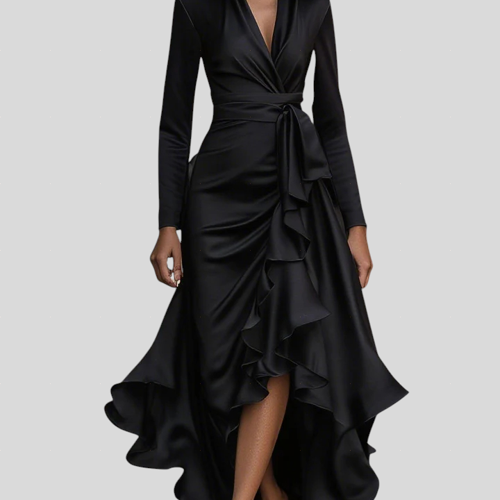 Moretti - Elegantna Duga Haljina Od Satena