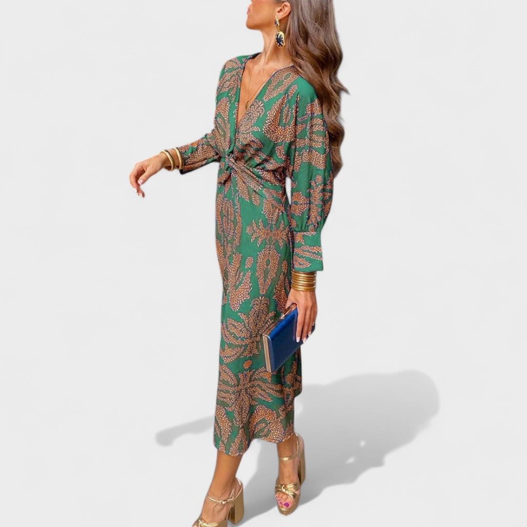 Vesna - Midi haljina s V-izrezom