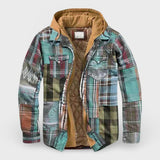 Savrani - Jakna od patchwork tkanine s karo uzorkom