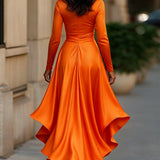 Moretti - Elegantna Duga Haljina Od Satena