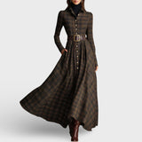 Sarah - Vintage Inspirirana Maxi Haljina S Remenom