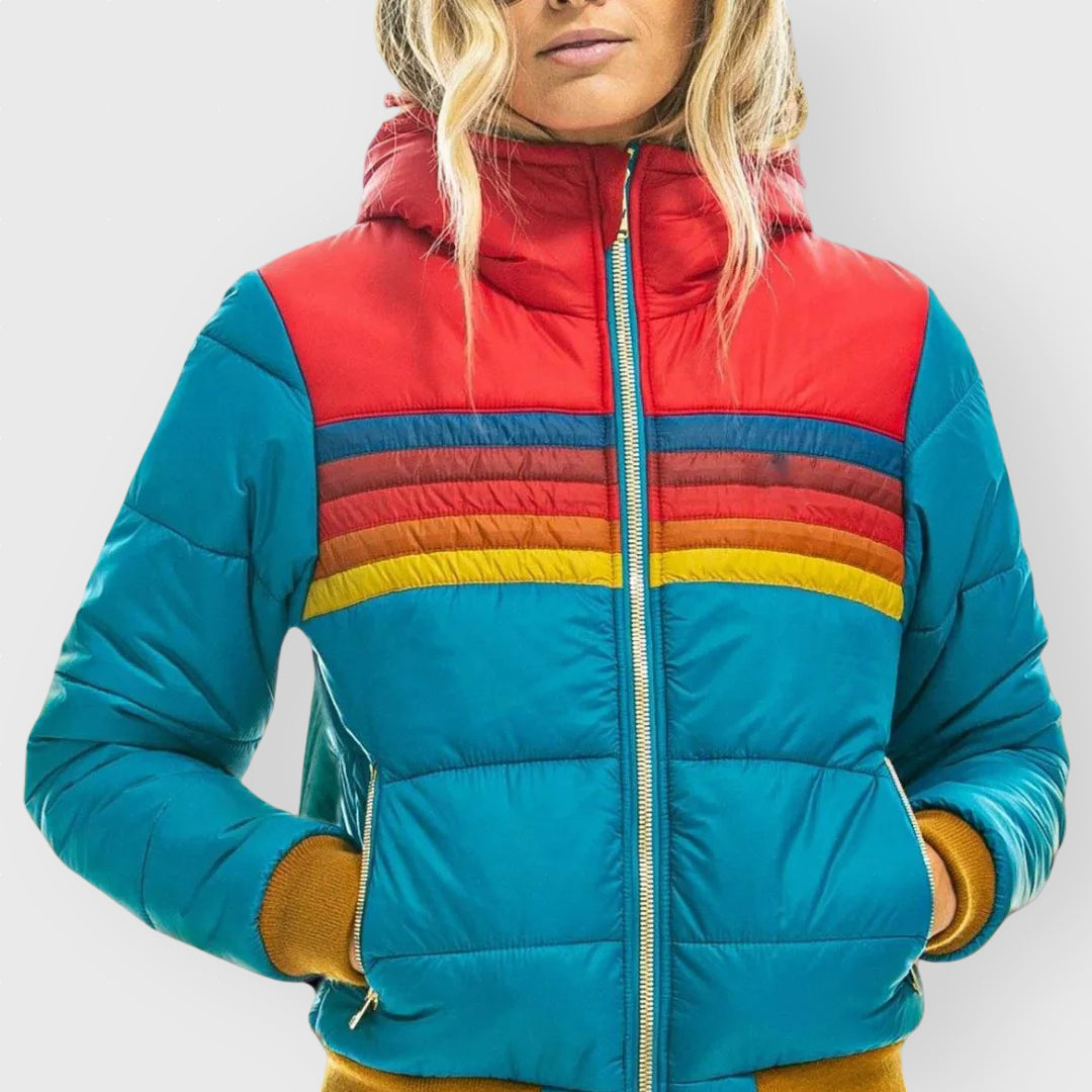 Mirta | Ženska prošivena jakna s color-block dizajnom