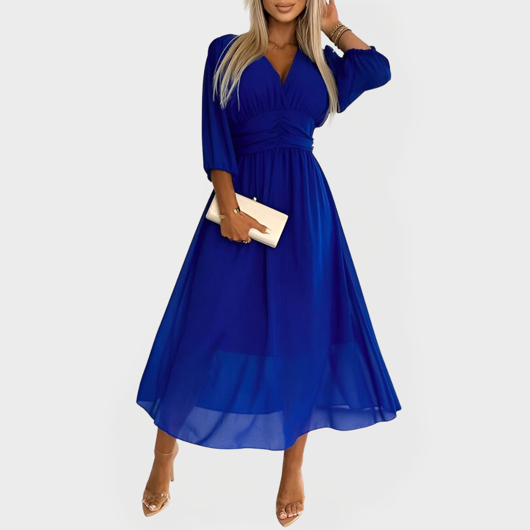 Zračni Haljina od Svilenog Šifona za Elegantne Prikaze