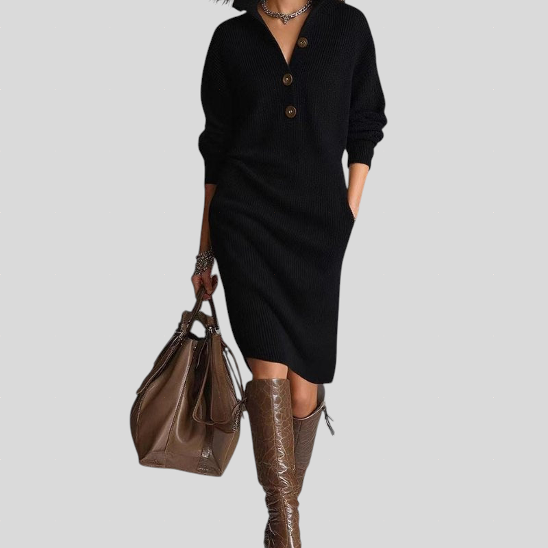 Carmen - Topla Pletena Haljina, Elegantna i Udobna