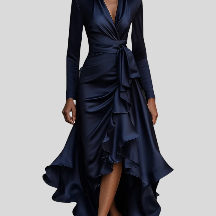 Moretti - Elegantna Duga Haljina Od Satena