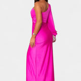 Gabrijela Asimetrična Haljina s Draperijom na Jednom Ramenu