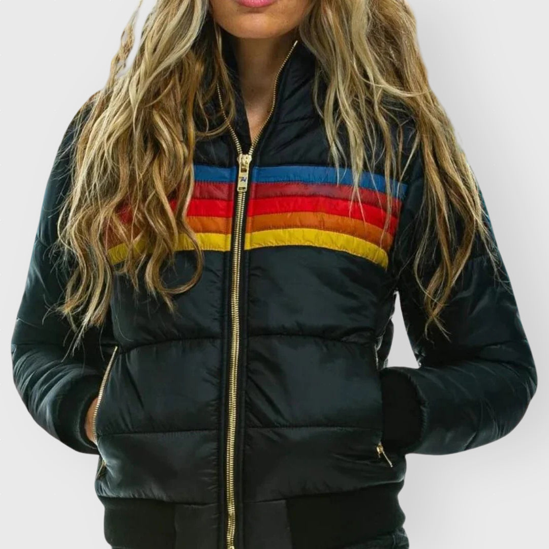 Mirta | Ženska prošivena jakna s color-block dizajnom