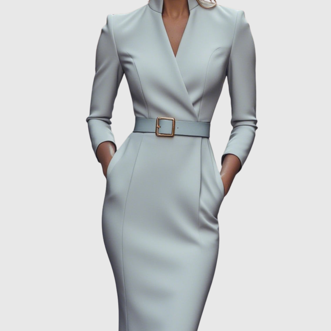 Verena – elegantna midi haljina s remenom