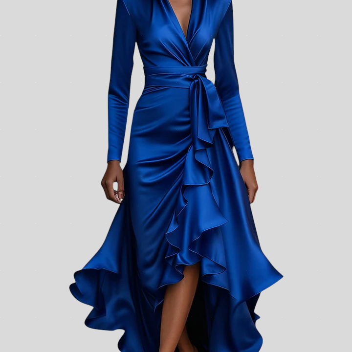 Moretti - Elegantna Duga Haljina Od Satena