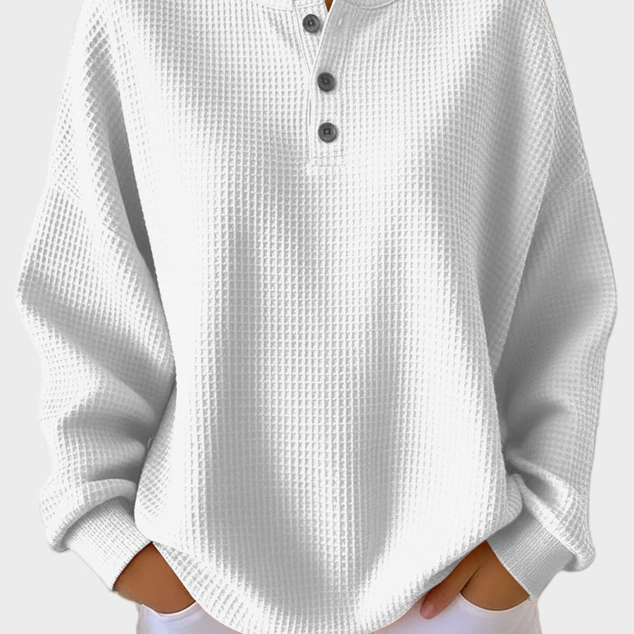 Anne - Henley majica od waffle pletiva