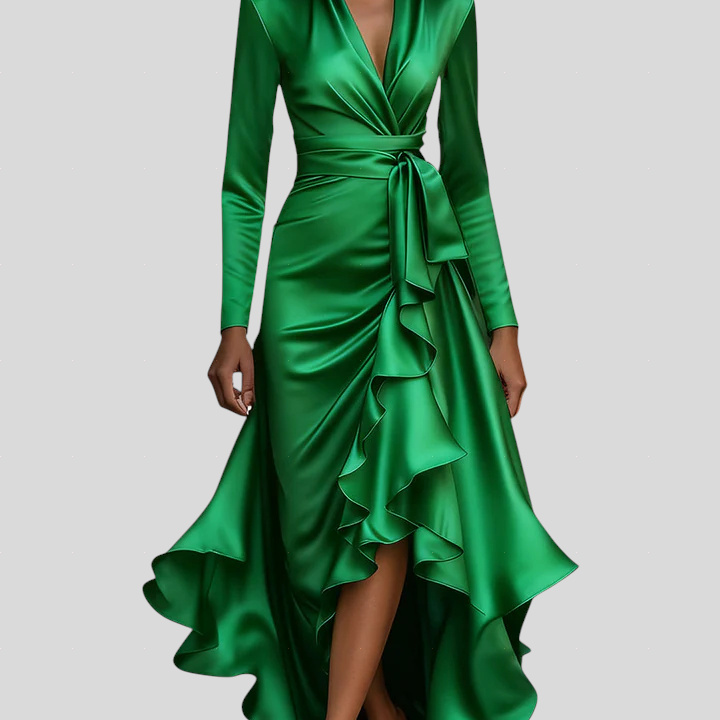 Moretti - Elegantna Duga Haljina Od Satena