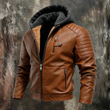 Goran | KURTKA S KAPULJAČOM S EFEKTOM KOŽE S ZIPOM