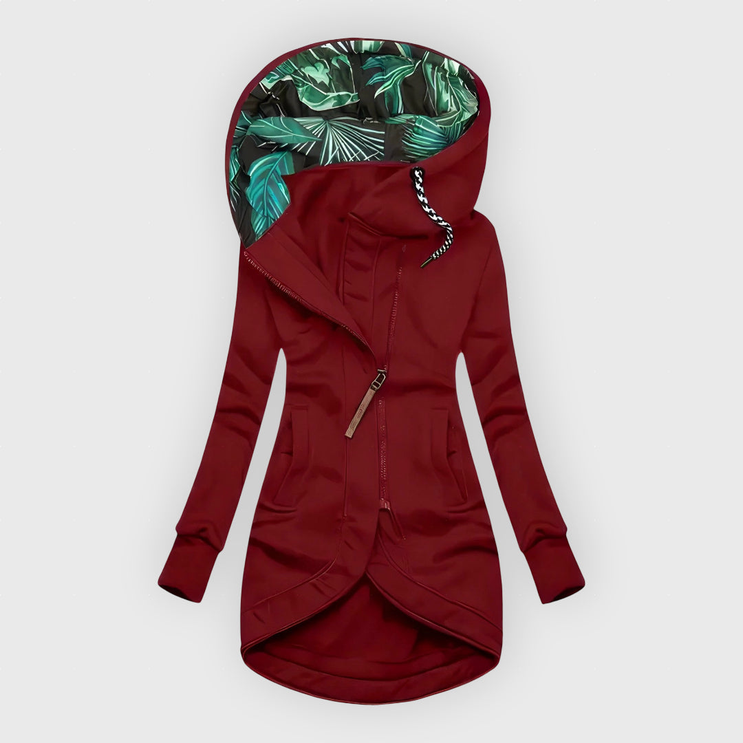 Mirjana | Ženska zimska asimetrična jakna s kapuljačom