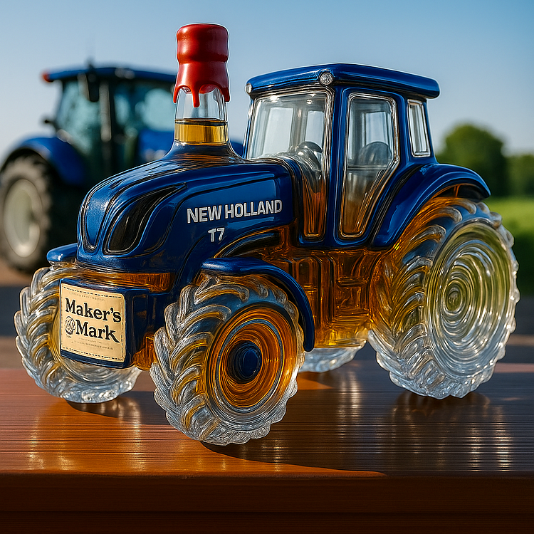Klasična boca viskija u obliku traktora New Holland T7