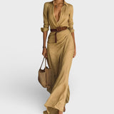 Julie - Uska Maxi Haljina S Dugim Rukavima