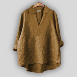 Linen Bluza Srebrna Finesa