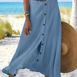 Poluprozirna Midi Suknja s Raskorakom