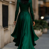 Moretti - Elegantna Duga Haljina Od Satena