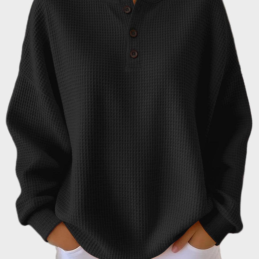 Anne - Henley majica od waffle pletiva