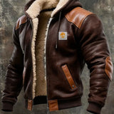 Sandro | ZIMSKA JAKNA S ODABRANIM KOŽNIM DETALJIMA