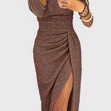 Kalina – elegantna midi haljina s prorezom