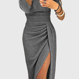 Kalina – elegantna midi haljina s prorezom