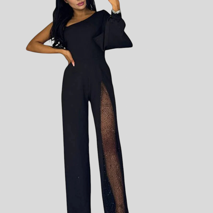 Artemis - Elegantni Jednodijelni Kombinezon Na Jedno Rame Sa Sjajnim Detaljem