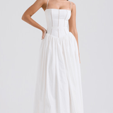 Maxi haljina s tankim naramenicama i cvjetnim uzorkom