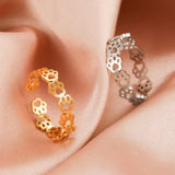 Prsten u obliku šape od nehrđajućeg čelika – Podesivi prsten s motivom životinja za žene