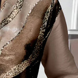 Arlena – moderna bluza s apstraktnim uzorkom i patentnim zatvaračem