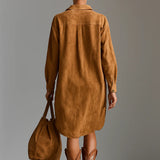 Slobodne midi haljine s printom i V-izrezom