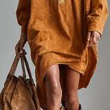 Slobodne midi haljine s printom i V-izrezom