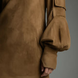 Vintage slobodne suknje od antilopa s rolkom