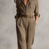 Sofisticirani karirani kombinezon s teksturom tweed