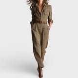 Sofisticirani karirani kombinezon s teksturom tweed