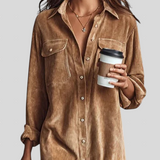 Giulia - Udobna Baršunasta Midi Haljina