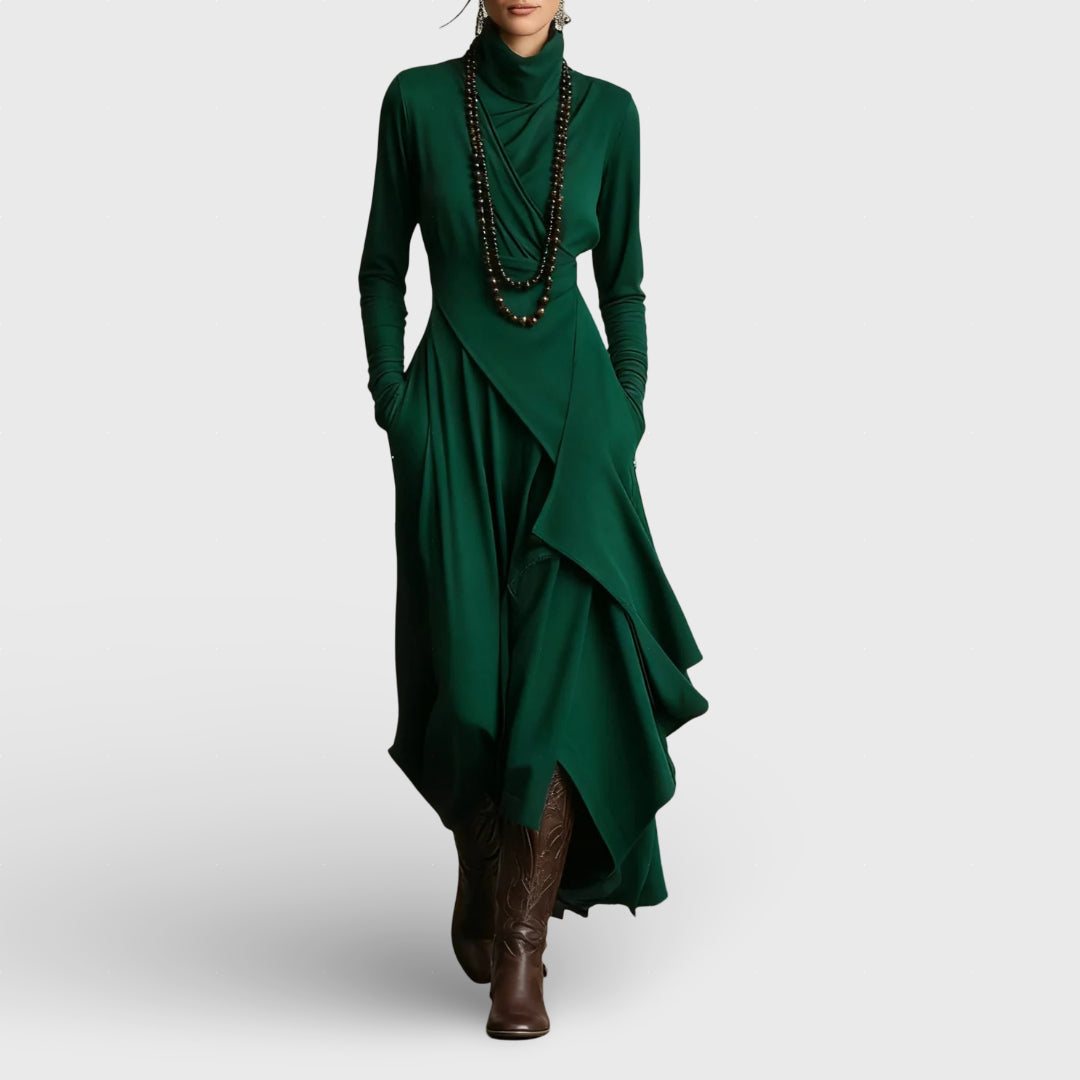 Marija | Ljubičasta asimetrična maxi haljina