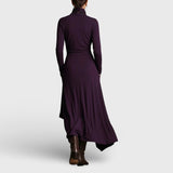 Marija | Ljubičasta asimetrična maxi haljina