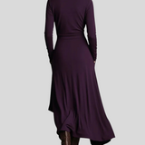 Giorgia – Asimetrična Maxi Haljina S Naborima I Visokim Ovratnikom