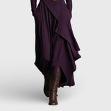 Marija | Ljubičasta asimetrična maxi haljina